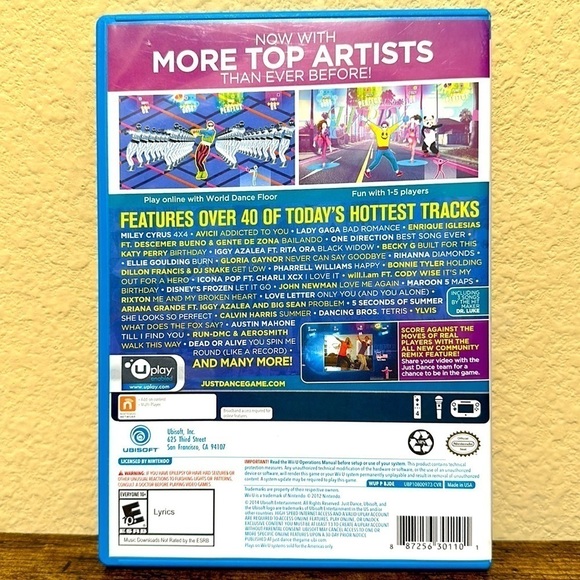 Just Dance 2015 Wii U Game Complete Tested Works Party Music Family Fun - Picture 2 of 6